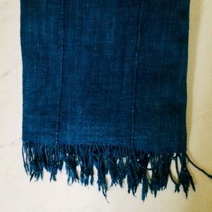 Large Indigo Mud Cloth Scarf